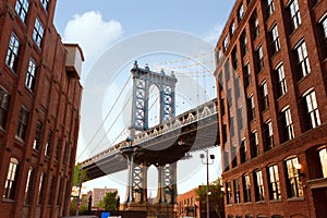 Manhattan Bridge New York NY NYC from Brooklyn photo