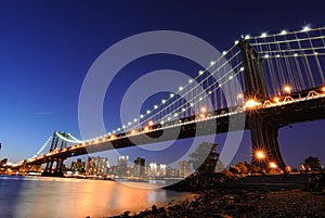 Manhattan Bridge at Night