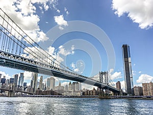 Manhattan Bridge with NYC skyline