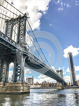 Manhattan Bridge with NYC skyline