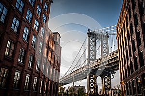 Manhattan bridge seen from DUMBO, Brooklyn