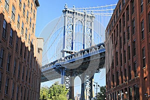 Manhattan Bridge seen from Dumbo, Brooklyn, New York City