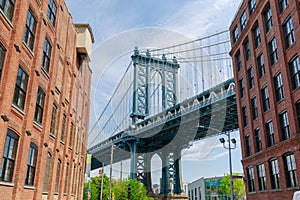 Manhattan Bridge seen from Dumbo, Brooklyn, NYC