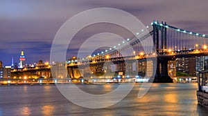 Manhattan Bridge Skyline