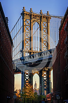 Manhattan Bridge at Sunrise in DUMBO, Brooklyn, New York City