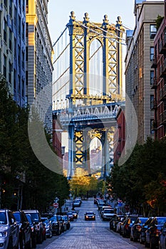 Manhattan Bridge at Sunrise in DUMBO, Brooklyn, New York City