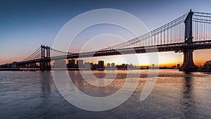 Manhattan Bridge sunrise timelapse