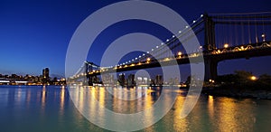 Manhattan bridge at sunset