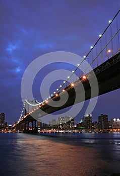 Manhattan Bridge at twilight