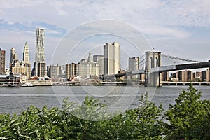 Manhattan with Brooklyn bridge