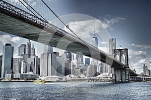 Manhattan with Brooklyn Bridge.