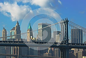 Manhattan and brooklyn bridges