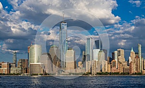 Manhattan Downtown panorama with World Trade Center