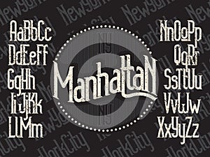 Manhattan font set