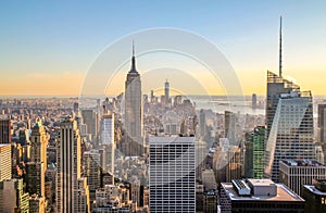 Manhattan at golden hour