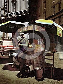 Manhattan hot dog cart