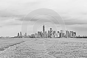 Manhattan Island panorama from the Staten Island Ferry, New York