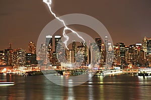 Manhattan Midtown Skyline at night