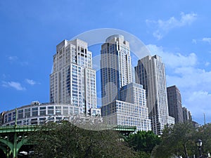 Manhattan, modern apartment buildings