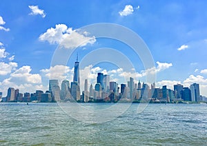 Manhattan and New York city skyline