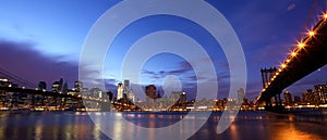 Manhattan panorama at dusk