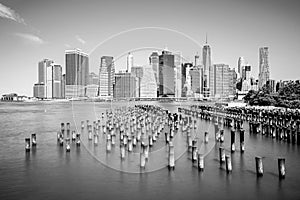 Manhattan's Financial District. Black and White - New York