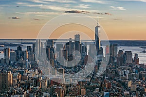 Manhattan skyline from above, New York City