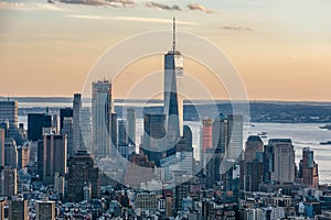 Manhattan skyline from above, New York City