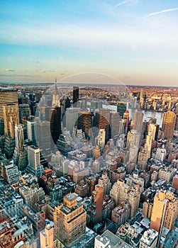 Manhattan skyline from above, New York City