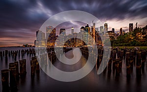 Manhattan Skyline as Seen from Brooklyn, New York