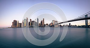 Manhattan Skyline and Brooklyn Bridge