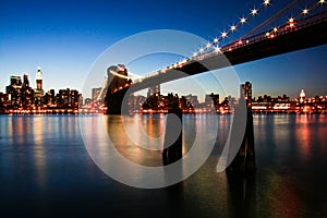 Manhattan skyline from Brooklyn Bridge