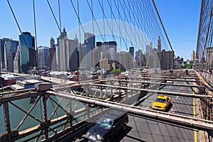Manhattan skyline from the Brooklyn bridge
