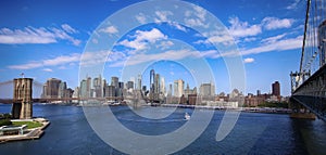 Manhattan Skyline and Brooklyn Bridge, New York City