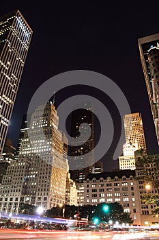 Manhattan Skyline and Central Park at Night