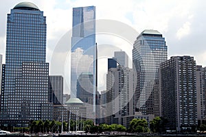 Manhattan Skyline with Empire State Building over Hudson River, New York City