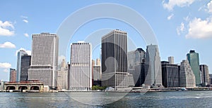 Manhattan Skyline with Empire State Building over Hudson River, New York City