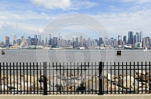 Manhattan skyline with Hudson River, New York Cit