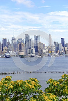 Manhattan skyline with Hudson River, New York Cit