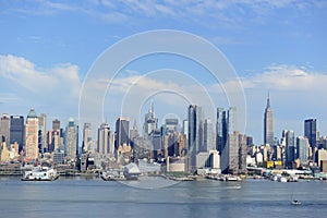 Manhattan skyline with Hudson River, New York Cit