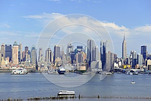 Manhattan skyline with Hudson River, New York Cit