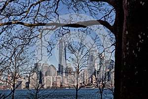 Manhattan Skyline from Liberty Island, New York