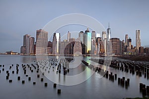 Manhattan Skyline at Morning Time