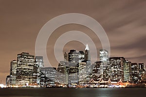 Manhattan skyline at Night, New York City