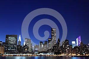 Manhattan skyline at Night, New York City