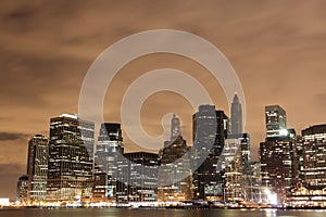 Manhattan skyline at Night, New York City