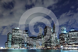 Manhattan Skyline At Night, New York City