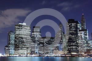 Manhattan Skyline At Night, New York City