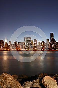 Manhattan skyline At Night, New York City