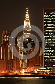 Manhattan skyline at Nights